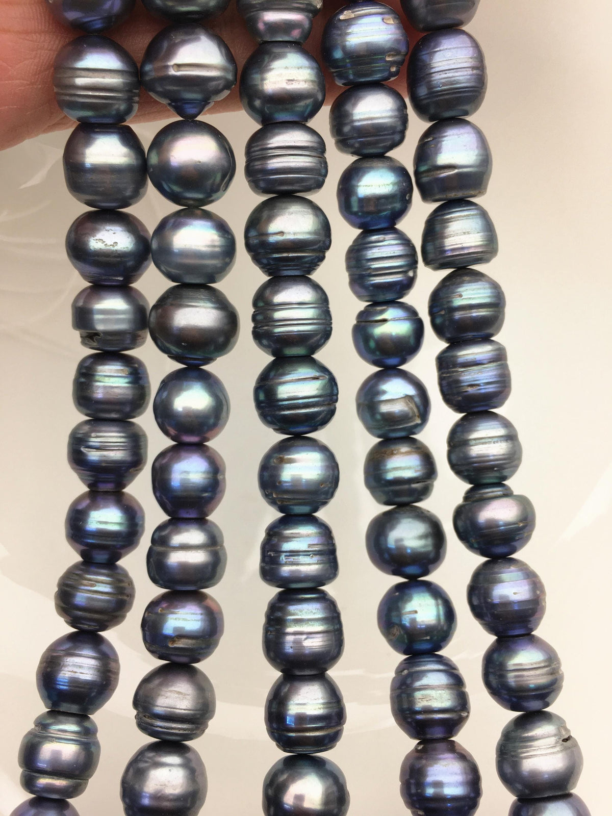 16.5'' AA 11.5-12.5mm blue black button freshwater pearls,Cultured pearl,diy pearl beads,gift for her,necklace,Christmas,SM12-T5