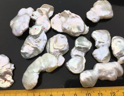 big white baroque pearl and leather necklace,valentine's day,Le1-068