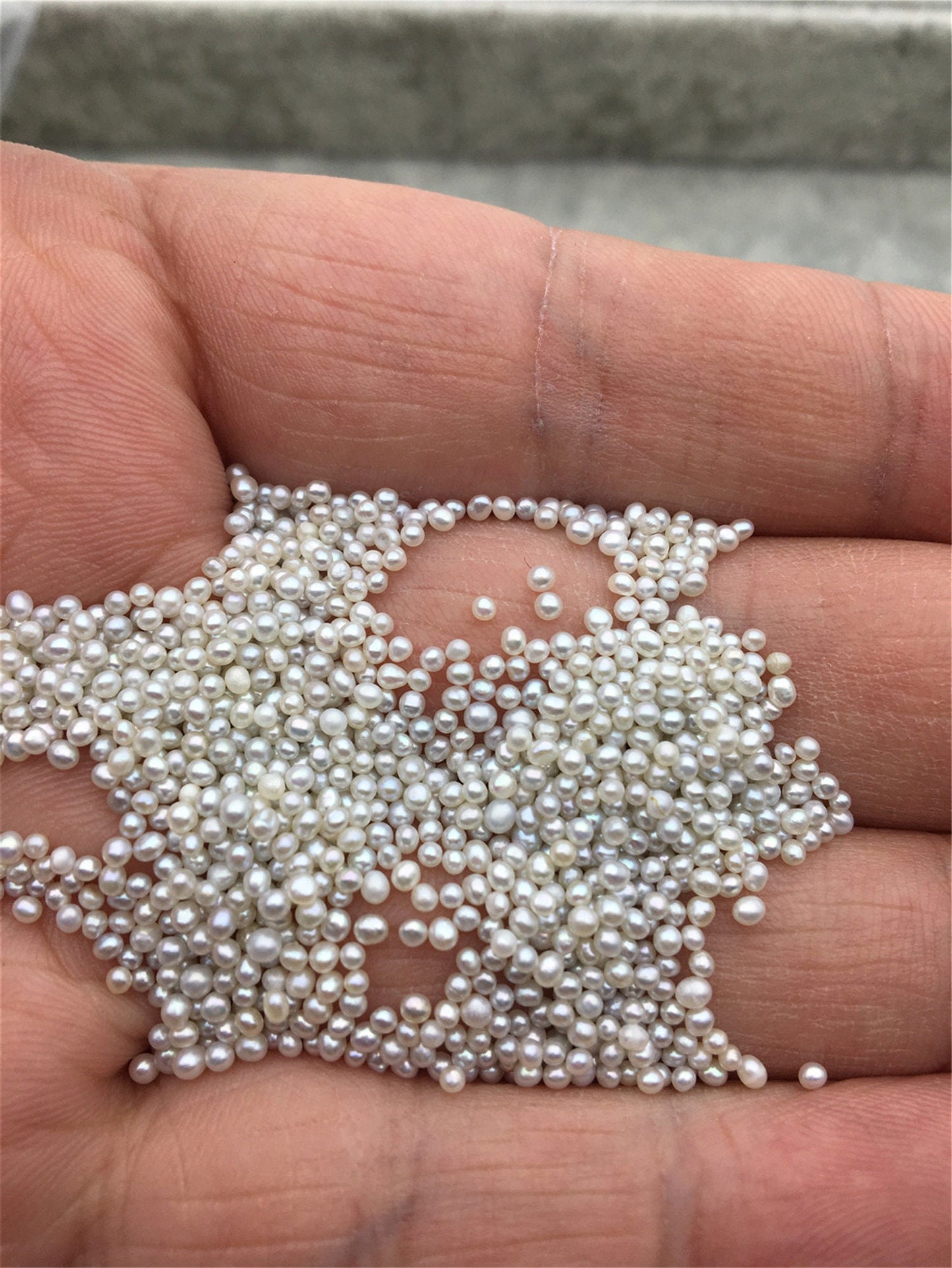10pcs AAA 1.5-1.7mm natural gray near round freshwater seed pearls,10pcs no hole,Cultured pearl,diy pearl beads,birthday,RP1-3A-15-3