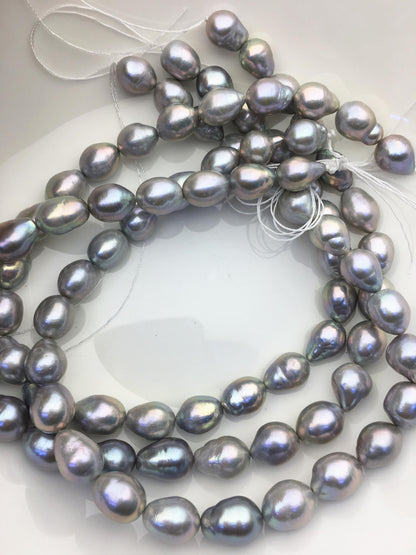 AA+ 11-13mm gray rice drop Edison Freshwater Pearl,ED12-2A-5-27