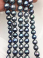 16.5'' AA+ 11.5-12.5mm Blue Green big potato freshwater pearls,CR12-2A-2