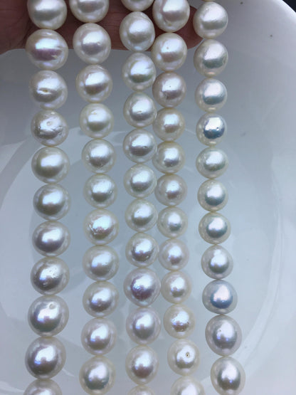 AA+ 11-13mm white round freshwater pearls,loose pearl beads,round pearl string,pearl necklace DIY jewelry material,RP12-2A-4