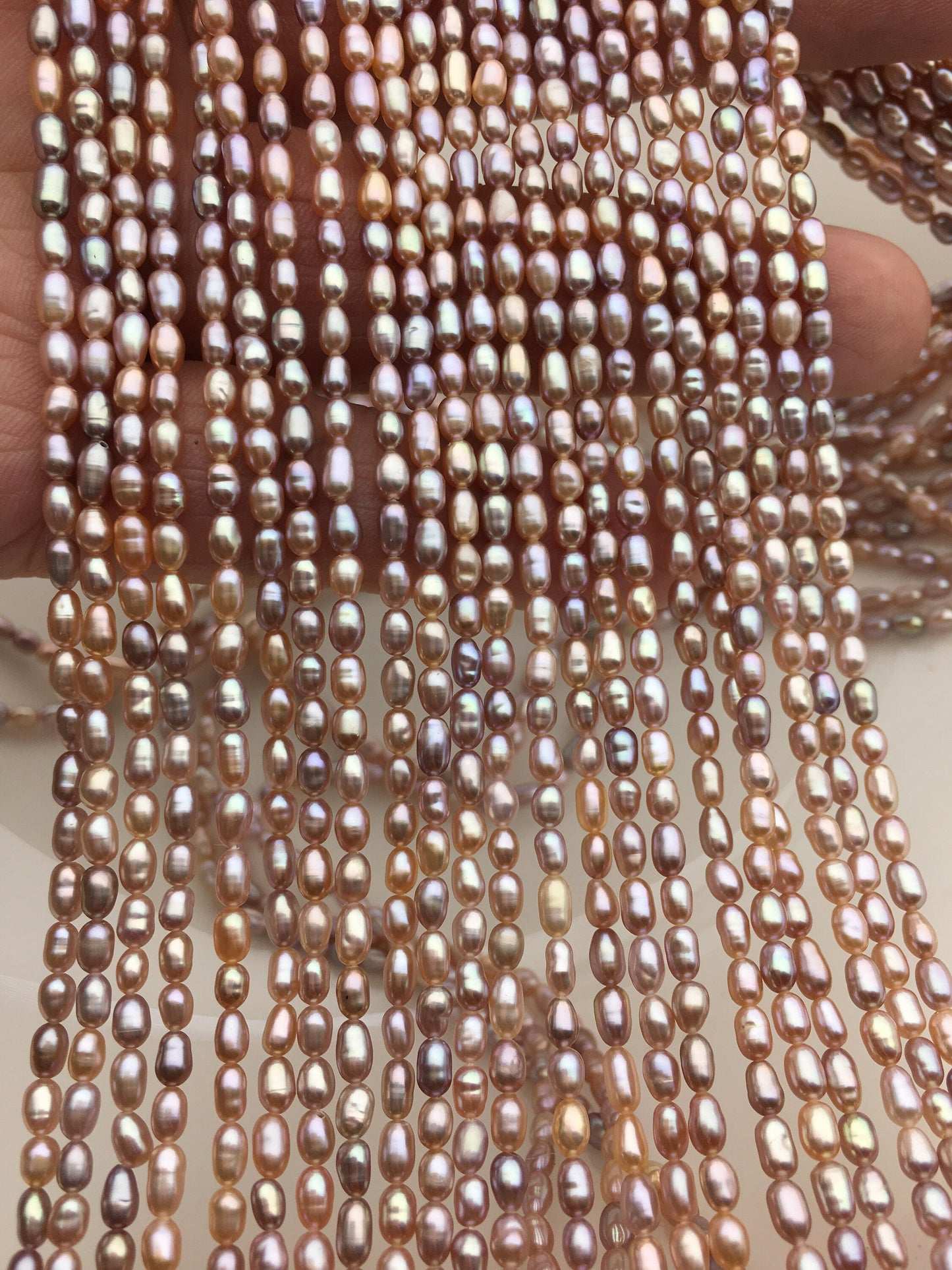AAA 2.8-3mm*3.5-5mm pink purple oval rice pearls,oval loose pearl beads,diy pearl,genuine pearl,Cultured pearl,diy pearl beads,LR2-3A-22