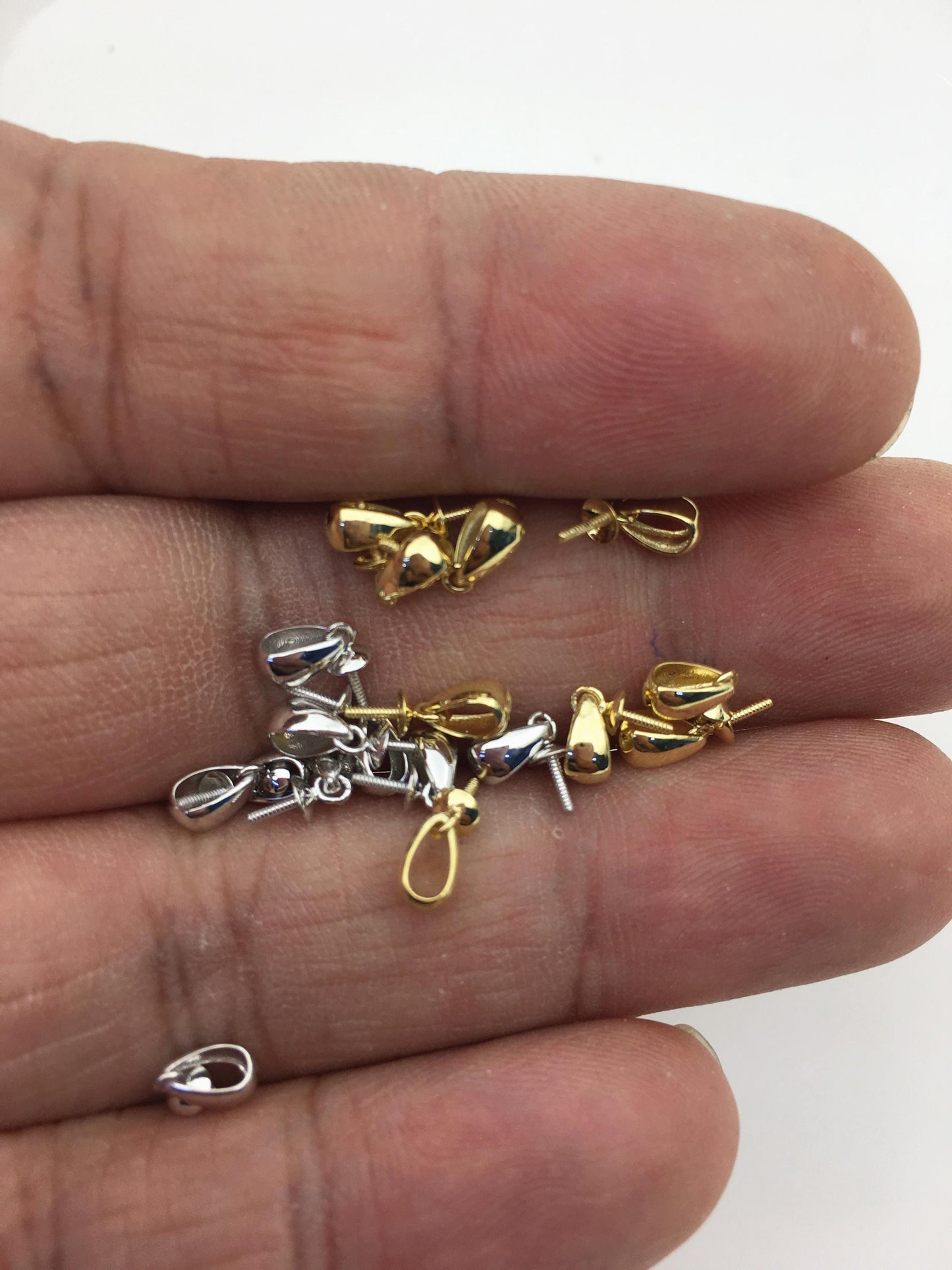 0.13-0.14grams 18k yellow/white gold pendant hook, for pendant,DIY,wholesale,ASG-Pd-003