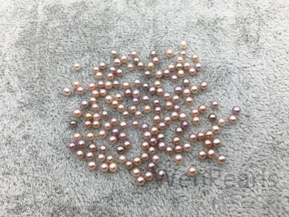 AAA 2.3-2.5mm purple round seed freshwater pearls,half hole,tiny pearl supply,good quality,no hole,through hole,RP2-3A-4