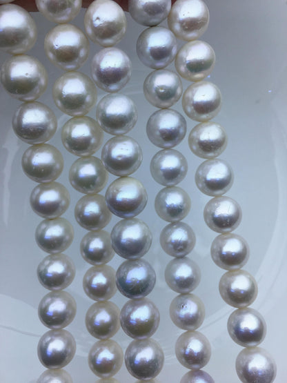 AA 11-13mm white big round Edison Freshwater Pearl,ED12-2A-5-62