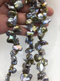 16'' AA 12-15mm Gray Bronze Keshi freshwater Loose Pearls,ZS-129-28