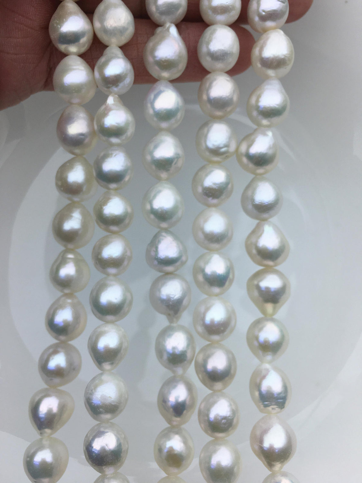 AA 10-12mm white drop Edison Freshwater Pearl,ED12-2A-5-50