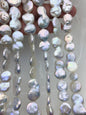 16'' AA+ 12-15mm White Big Coin freshwater pearls,diy bead,flat round pearl bead,COIN12-2A-2-4