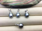 1pc 8-10mm Long Tail Drop Tahitian Pearl Pendant, Sterling silver Pendant,natural color sea pearl,pearl necklace - NC1-024