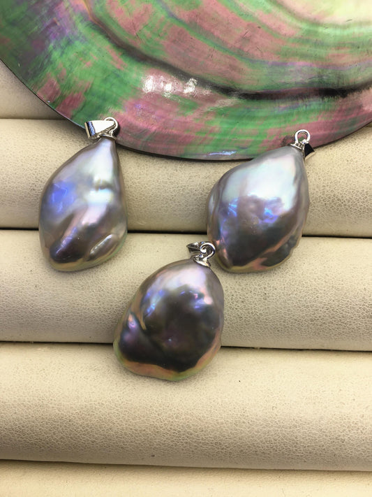 1pc AAA 15-17mm Huge Gray Baroque pearl pendant,NC1-T16-1