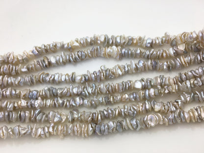 AAA/AA+ 6-7mm White Keshi Freshwater pearls,Center drilled,ZS-128-8