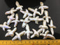 1pc AAA 20-25mm white cross Freshwater Loose pearl,no hole,ZS-100-4