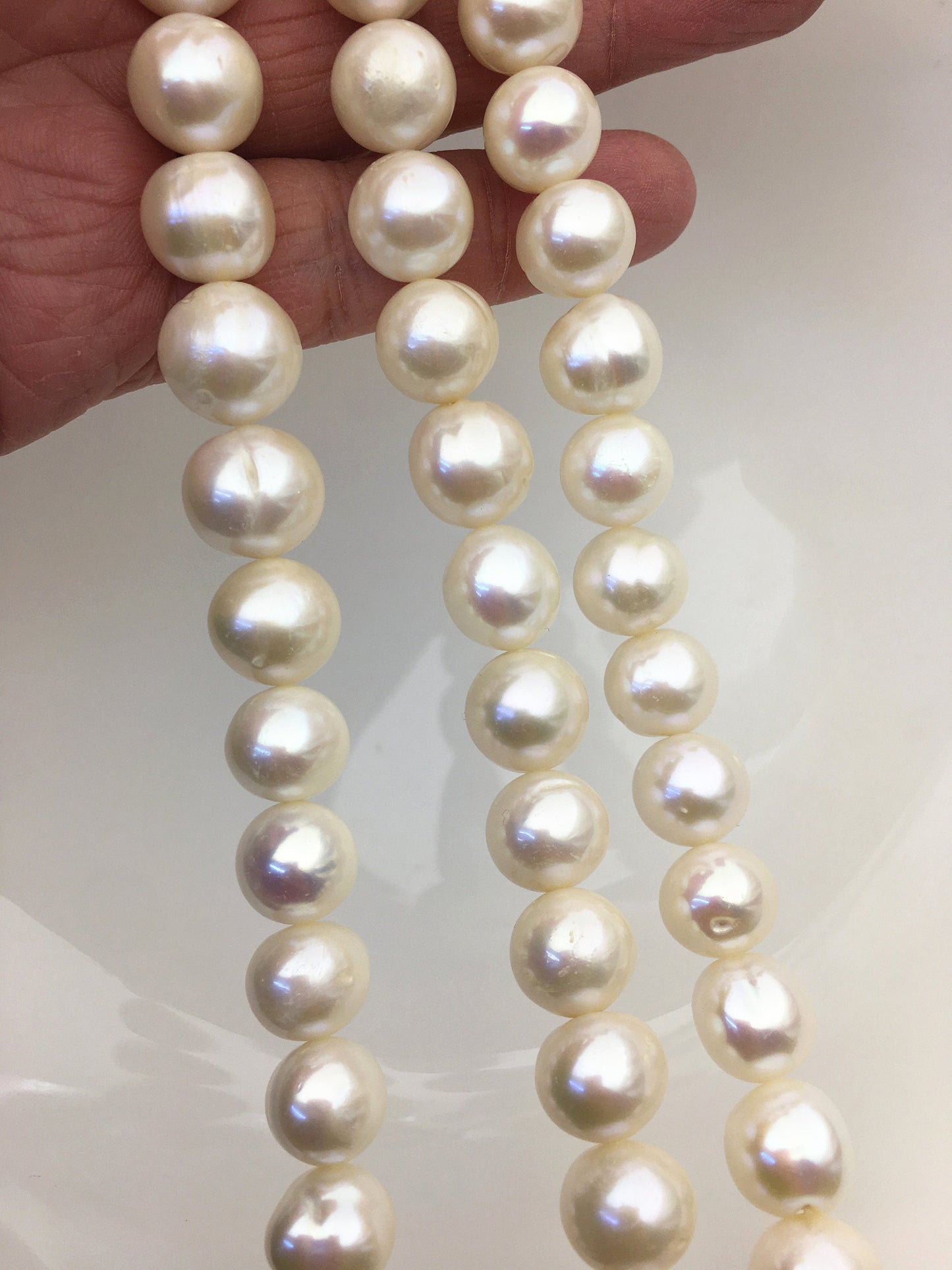 AA 11.5-13mm white near round freshwater pearls,RP12-2A-1
