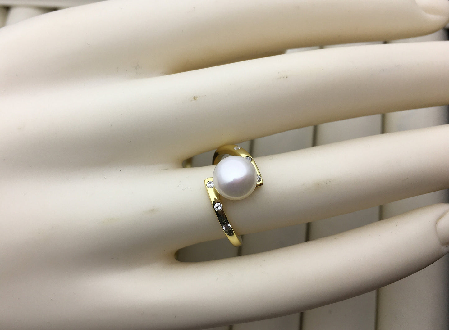1pc AAA white Pearl Genuine Sterling silver ring,Silver Gold wedding rings for women,sterling silver 925 open ring jewellery,R1-007