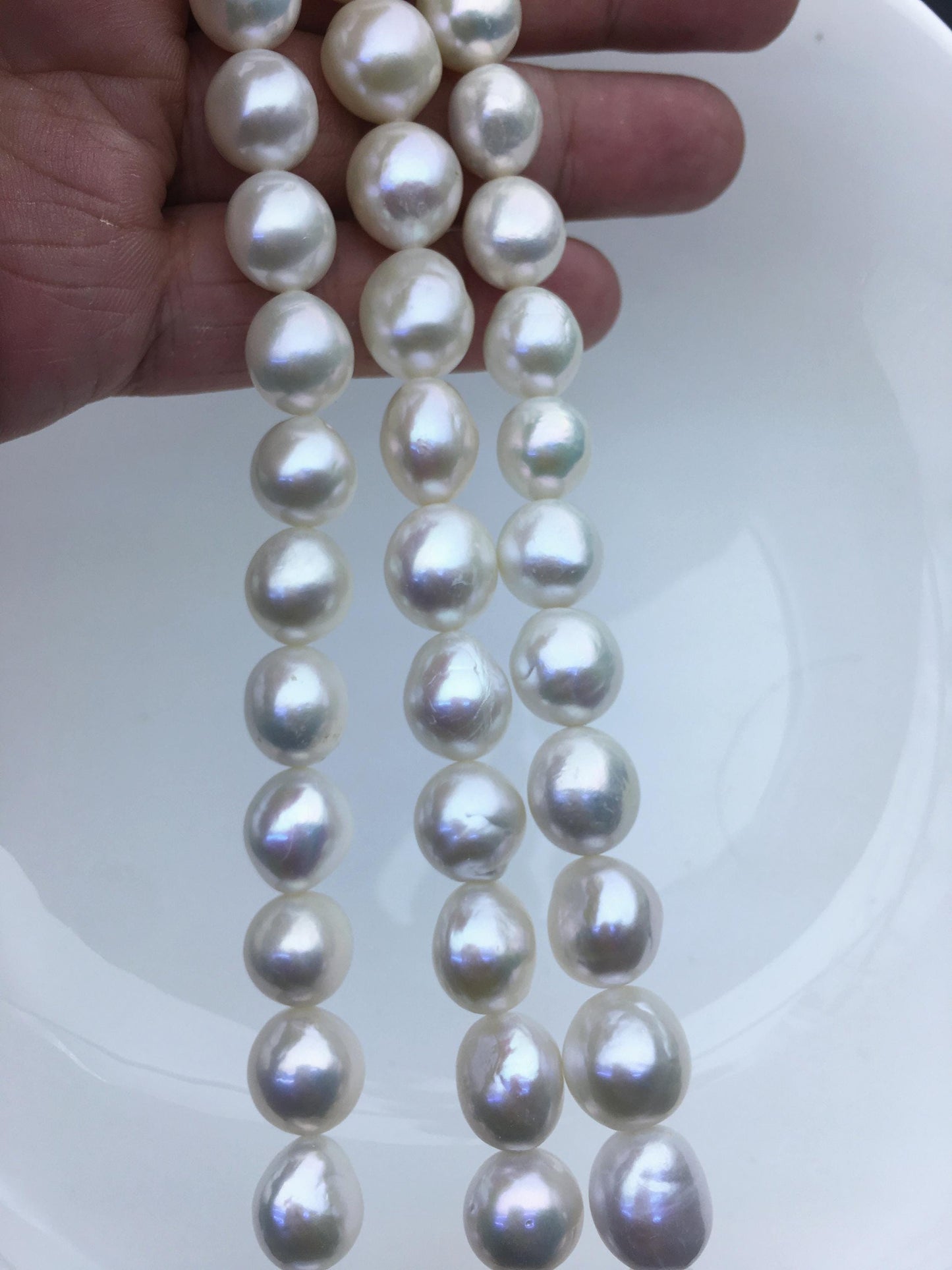 AA+ 11-13mm white side button round Edison Freshwater Pearl,ED12-2A-5-26