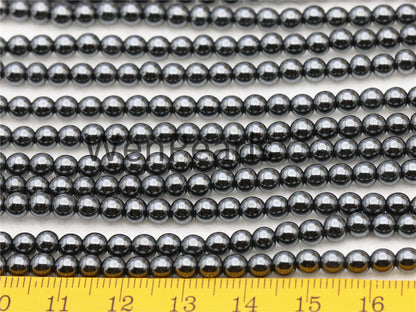 Hematite,4mm Smooth Round,AAA, 105pcs,15.5 inches,G50-R4-005