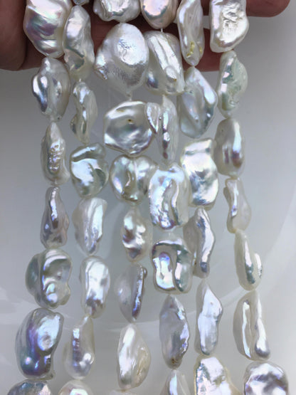 AA 14-16mm white keshi baroque Freshwater Pearl,DIY Loose Freshwater Pearl,wholesale price,china wholesale pearl,ZS-200-114