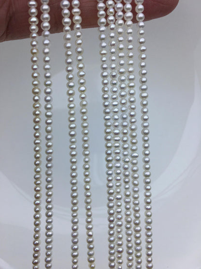 AAA 2.5-2.7mm white small potato seed freshwater pearls,Valentine's Day gift,for pearl necklace,CR2-3A-1