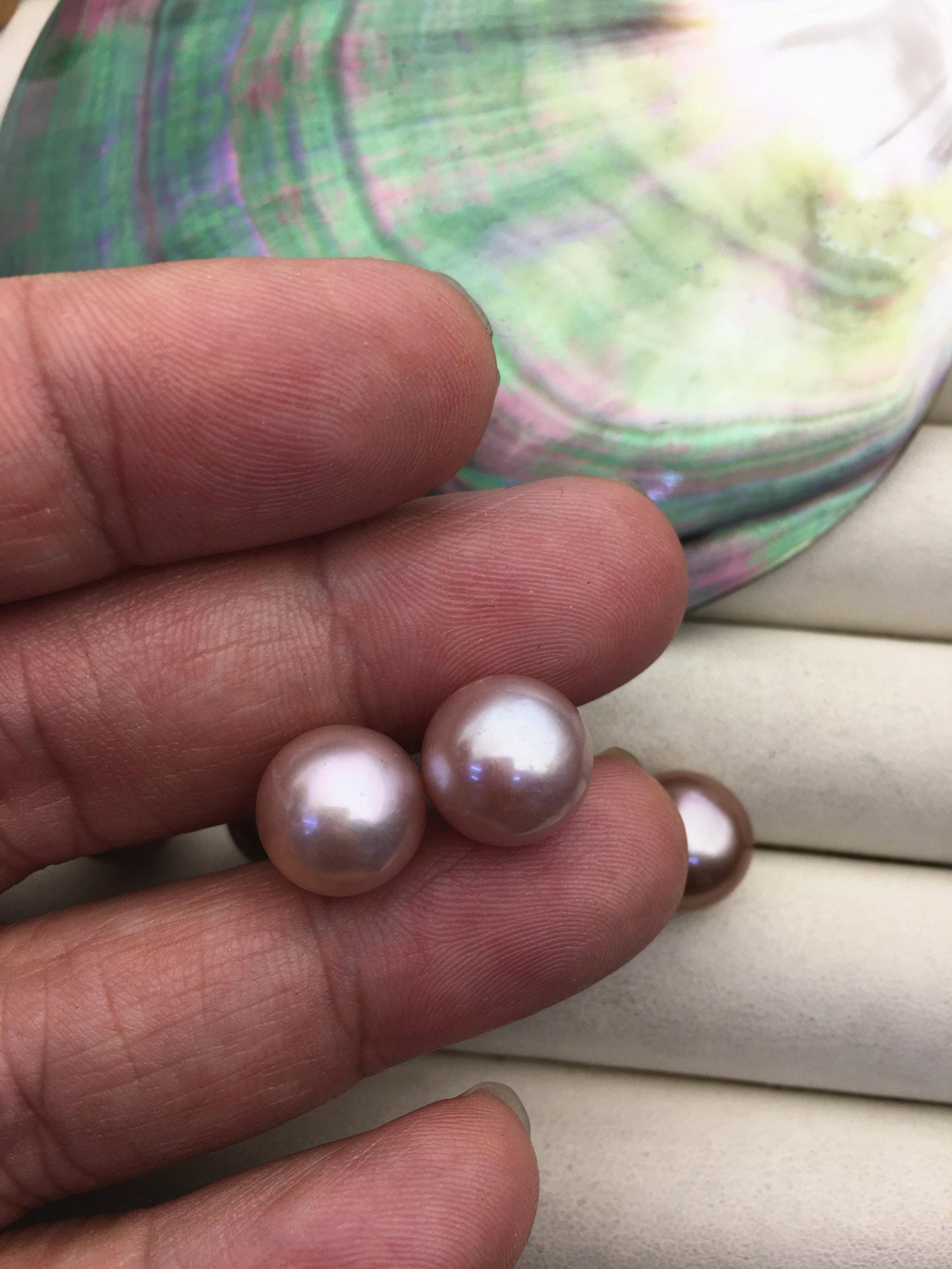 1 pair AAA 11-12mm light purple round edison pearl stud earrings,SE3-T9-66
