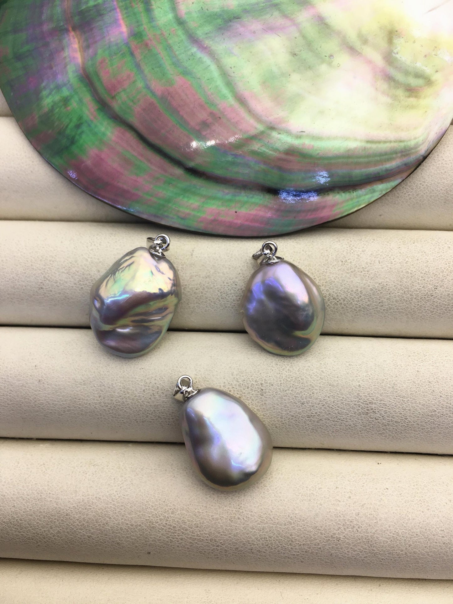 1pc AAA 15-17mm Gray Baroque Coin Baroque pearl pendant,NC1-T16-2