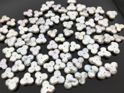 5pcs AA 11-13mm Triangle Flower White Pearl,Freshwater pearl Butterfly, for your design,Cultured Pearls Maggie Designs,ZS-17-10
