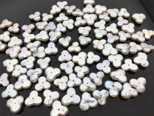 5pcs AA 11-13mm Triangle Flower White Pearl,Freshwater pearl Butterfly, for your design,Cultured Pearls Maggie Designs,ZS-17-10