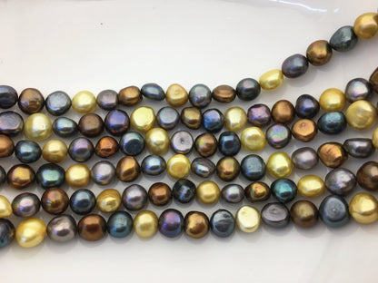 AA+ 11-12mm Misc Color Nugget pearls,full strand,gray pearl,yellow pearl,black pearl,loose pearl beads,high luster,LM11-T3