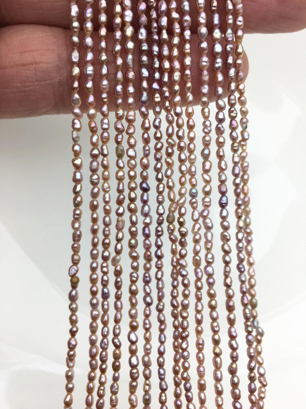 AA+ 2-2.2mm purple rice pearls,full strand,oval loose pearl beads,diy pearl,genuine pearl,Cultured pearl,diy pearl beads,LR2-2A-6
