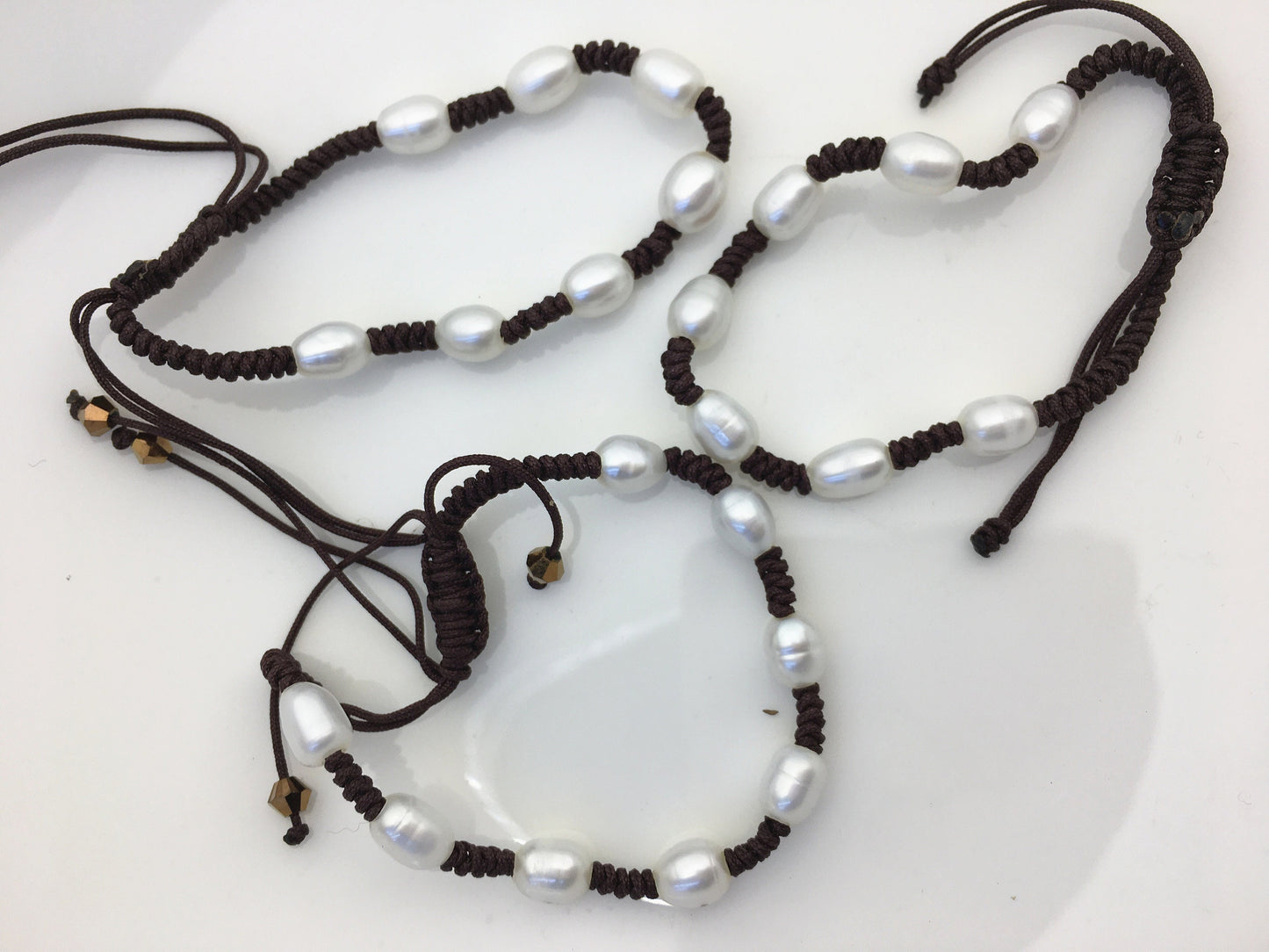 1pc AA+ 5-6mm rice pearl thread bracelet,adjust length,pearl bracelet, knotted freshwater pearl bracelet,Pearls Bracelet,B8-T6-9