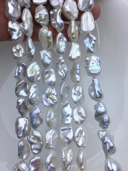 AA+ 11-13mm White long keshi Freshwater Pearl,ZS-200-92