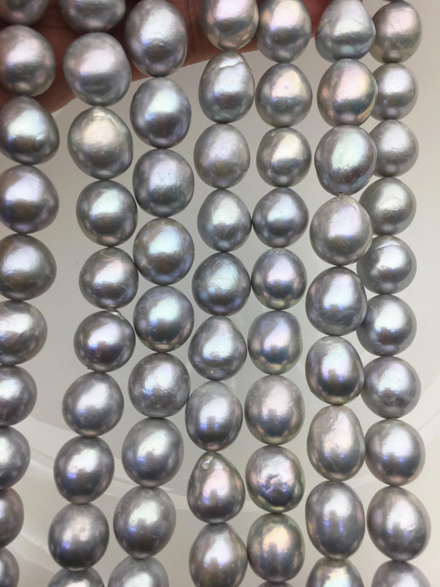 AA 11-13mm big gray oval Edison Freshwater Pearl,ED12-2A-5-20