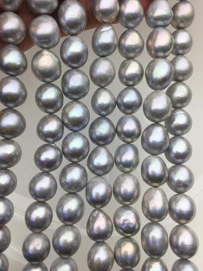 AA 11-13mm big gray oval Edison Freshwater Pearl,ED12-2A-5-20