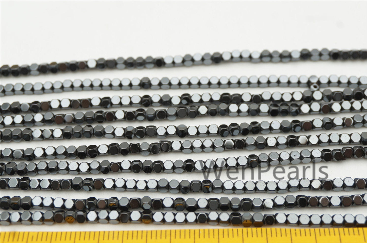 Hematite,2x2mm eight faceted Beads,AAA, 170 beads,15.5 inches,G50-OTH22-001