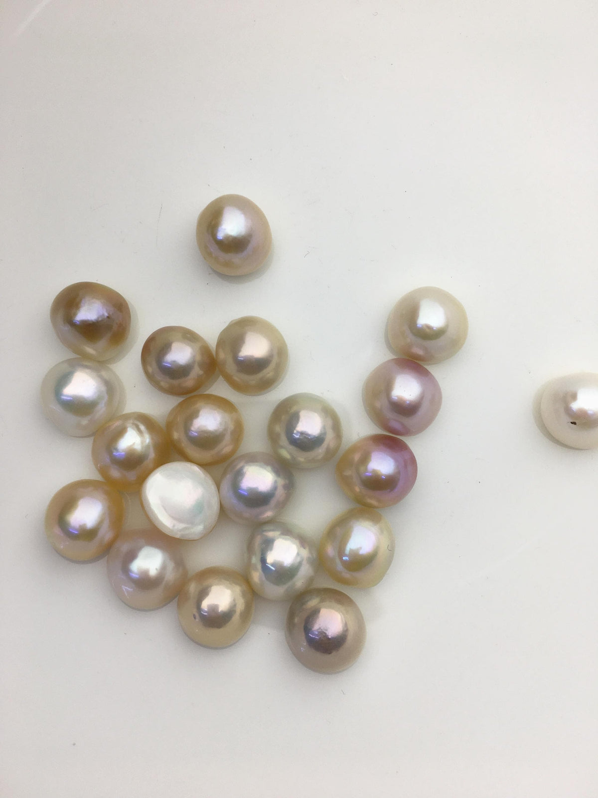 20pcs AAA 11-12mm Natural Rainbow Baroque Mabe Natural Rainbow Freshwater Pearls,no hole,MB-T10