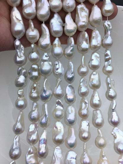1 strands AA+ 11-13mm white flame ball pearl,FL15-2A-5-61