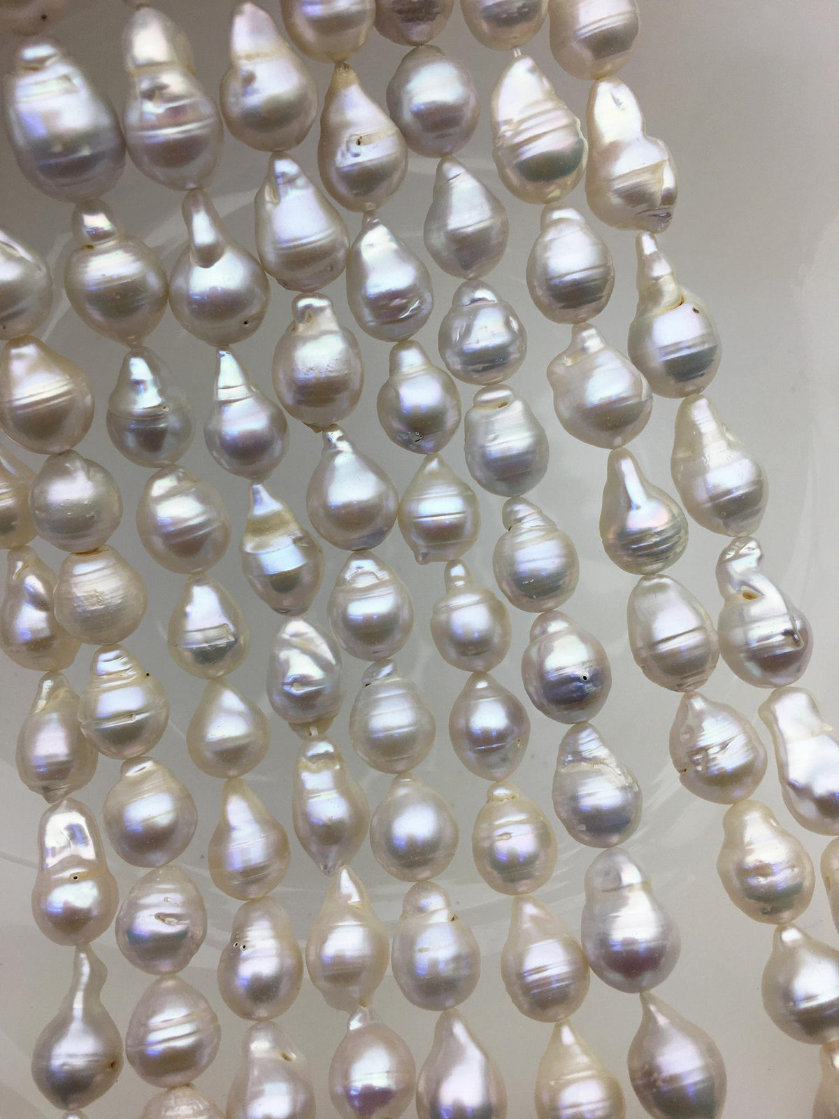 15.5'' AA 9-11mm white flame ball pearl,FL15-2A-5-69