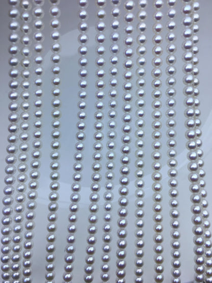 AAA 3.5-4mm white round freshwater pearls, seed pearl,white pearl,full strand,round pearl strands,pearl wholesale,RP3-3AY-GJ-6