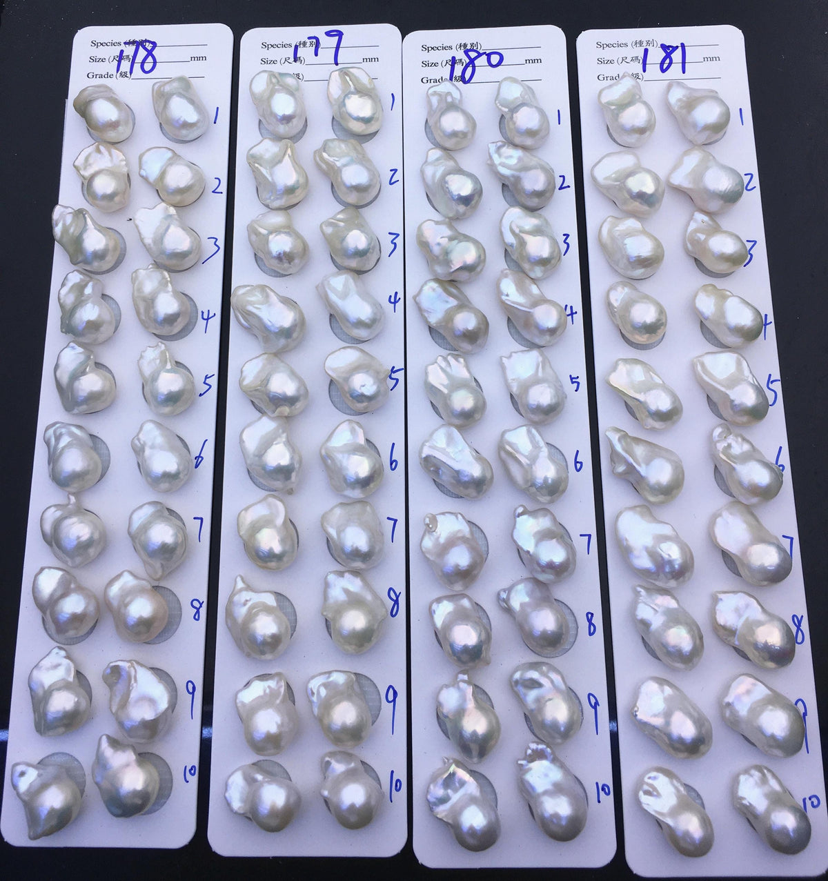 AAA 13-15x18-22mm White Flame ball Pearl Pairs - large Baroque freshwater pearl pairs,top half hole,FL15-3A-8-72