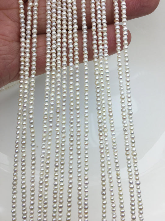 AA+ 2.3-2.5mm white tiny near round seed freshwater pearls,Valentine's Day gift,for pearl necklace,loose freshwater pearl,RP2-2A-1