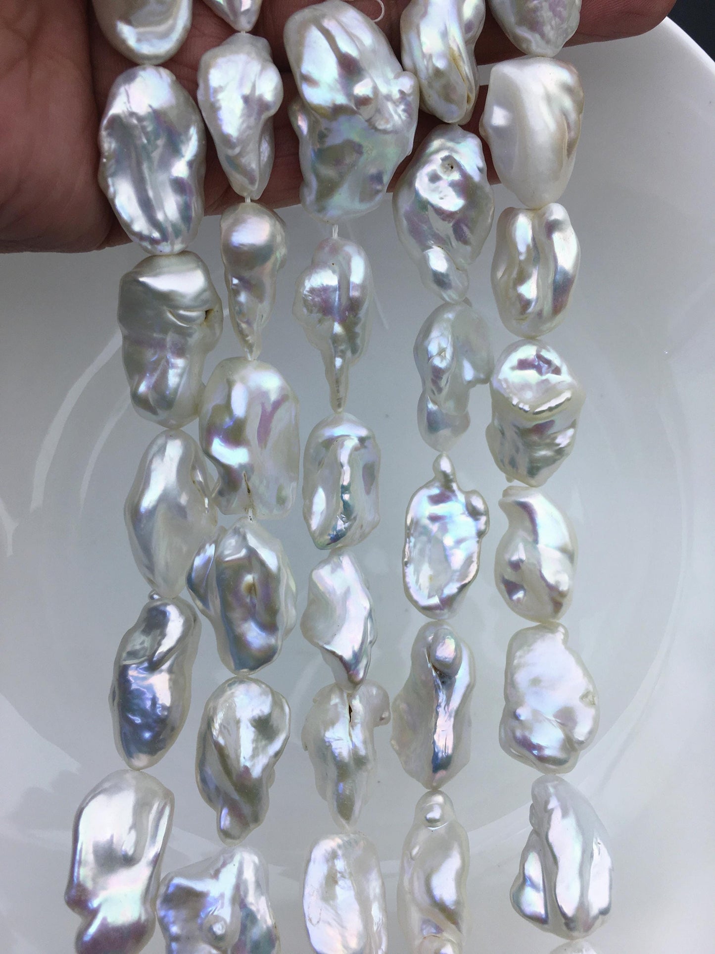 AA+ 14-16mm white thick twist keshi Freshwater Pearl,DIY Loose Freshwater Pearl,wholesale price,china wholesale pearl,ZS-200-113