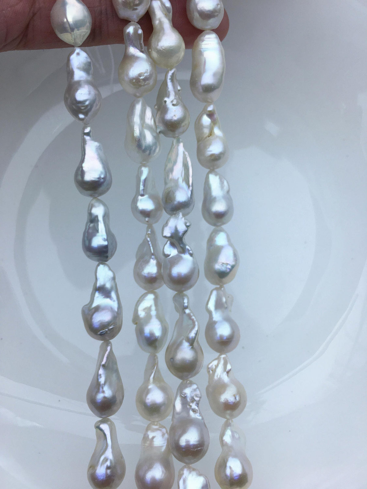 1 strands AA+ 9-11mm white flame ball pearl,FL15-2A-5-64