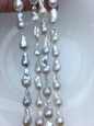 1 strands AA+ 9-11mm white flame ball pearl,FL15-2A-5-64