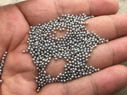 10pcs AAA 1.8-2mm gray near round freshwater seed pearls,no hole,Cultured pearl,diy pearl beads,birthday,RP1-3A-16-3