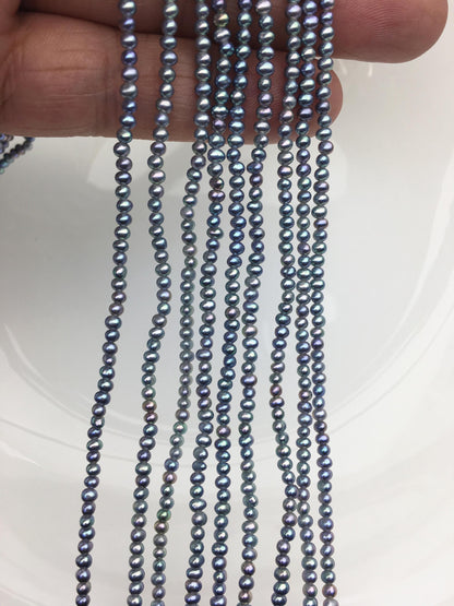 AAA 2.5-3mm black blue seed potato freshwater pearls,seed pearl,small size pearls bead wholesale,Wedding,Love,Happiness,birthday,CR2-3A-5