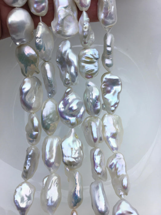 AA+ 14-16mm white long keshi baroque Freshwater Pearl,DIY Loose Freshwater Pearl,wholesale price,china wholesale pearl,ZS-200-108