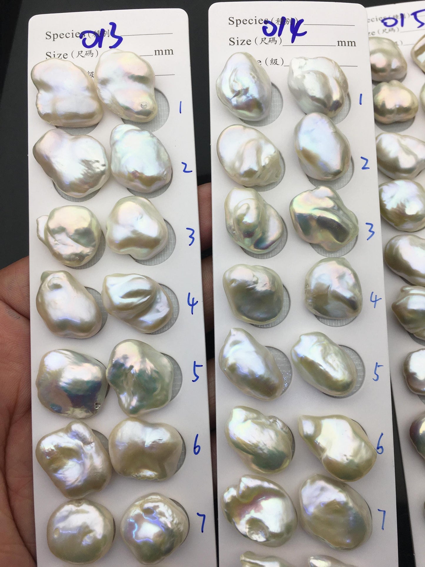 1 pair AAA 14-18x17-21mm White Baroque Pearl Pairs,Baroque Cultured Freshwater Pearl,no hole,FL15-3A-9-4