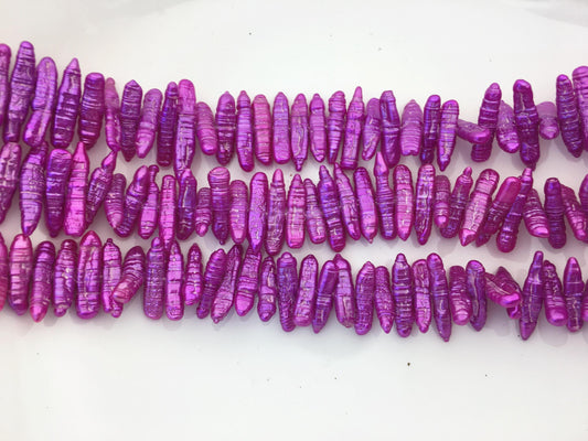 AA 4-6mm red purple Biwa Pearl Necklace,Genuine Fresh Water Pearl,Wedding Necklace,Mothers Day,ZS-80-10-68