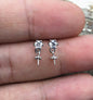 925 sterling silver cz stud earrings, Earwires findings , DIY earrings jewelry,ASL-ER-012