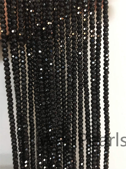 AAA 4mmx3mm Black Spinel Faceted beads,15.5 inch,one strand,Semi Precious stone,black spinel beads,SP-R4-001